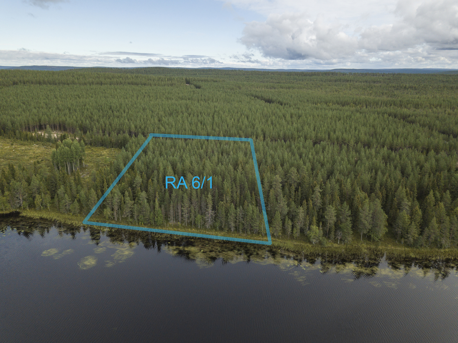 Ilmakuva jossa RA 6-1 rajaus.