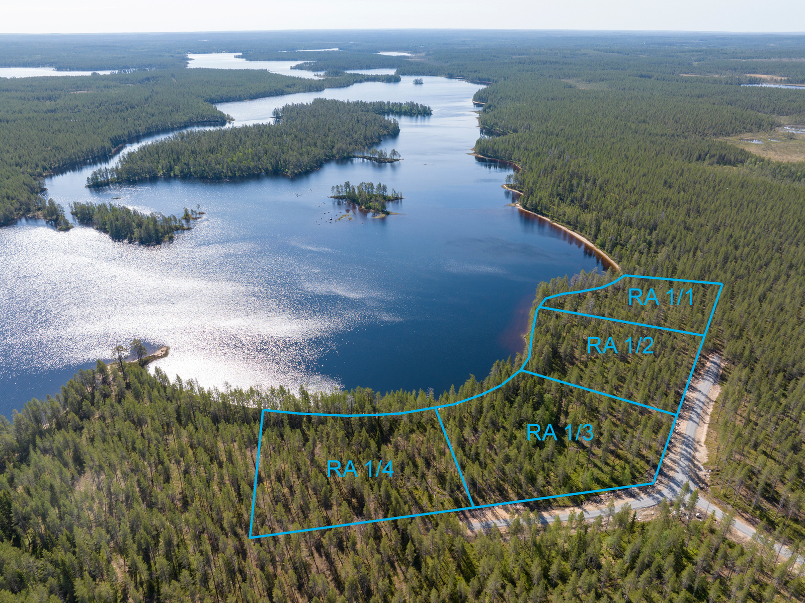 Ilmakuva järvialueesta