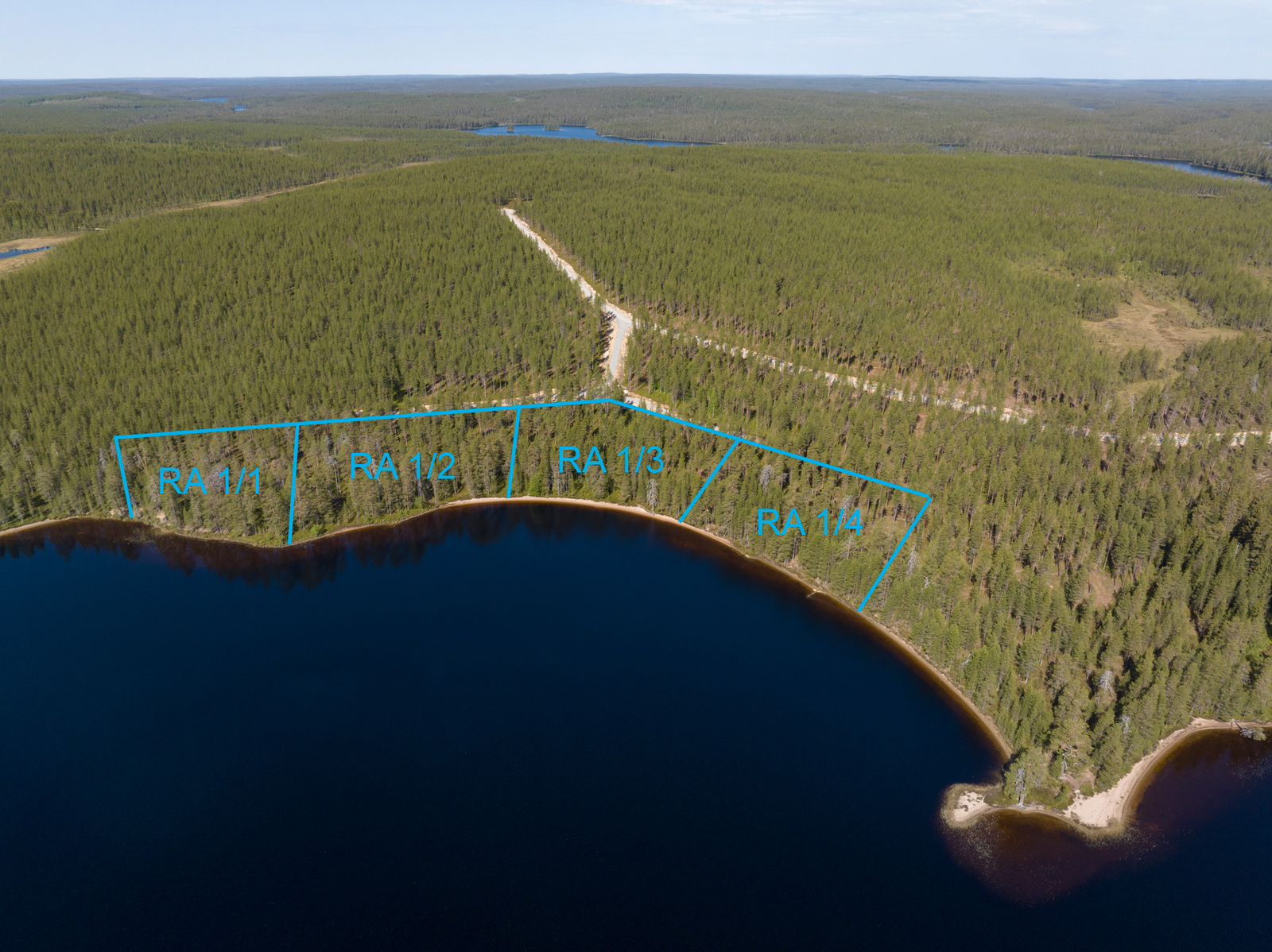 Ilmakuva järvialueesta